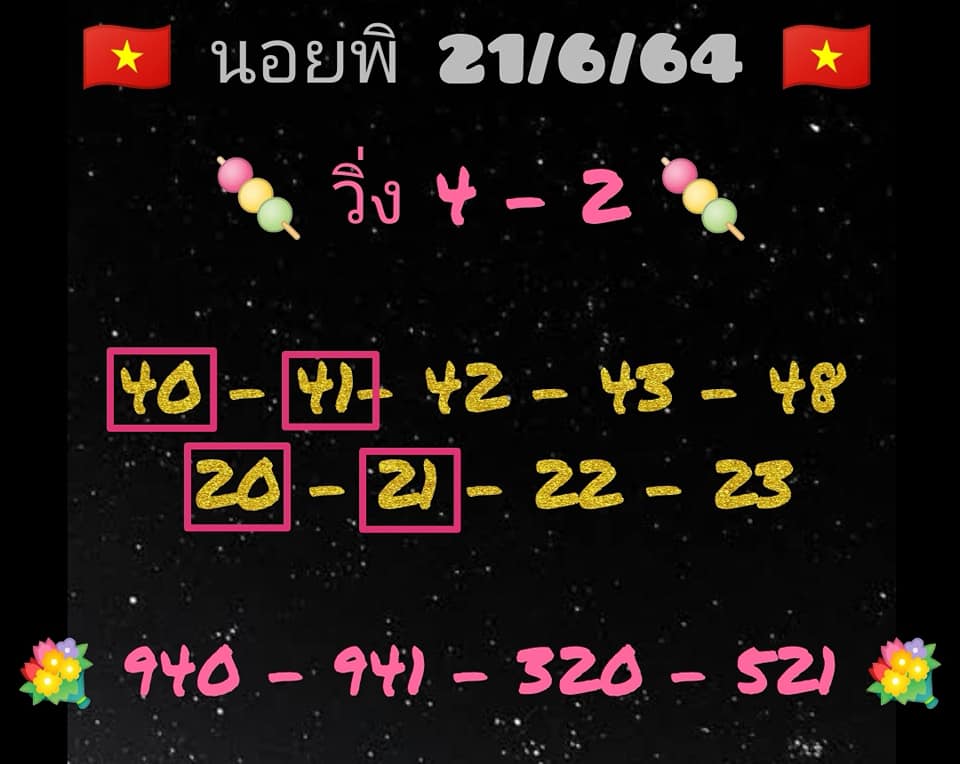 แนวทางหวยฮานอย 21/6/64 ชุดที่12