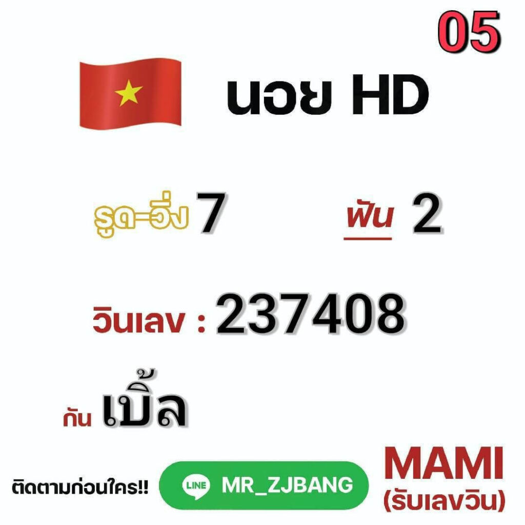 แนวทางหวยฮานอย 5/2/65 ชุดที่ 10