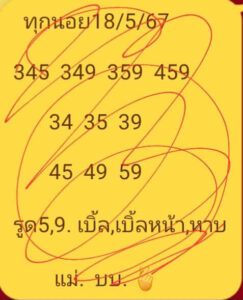 แนวทางหวยฮานอย 18/5/67 ชุดที่ 2