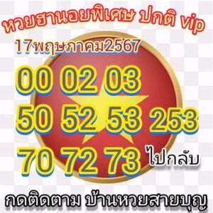 แนวทางหวยฮานอย 17/5/67 ชุดที่ 8