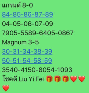 แนวทางหวยมาเลย์ 15/6/67 ชุดที่ 4