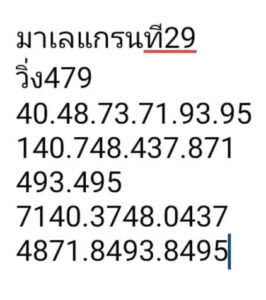 แนวทางหวยมาเลย์ 29/6/67 ชุดที่ 7