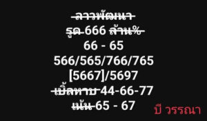 แนวทางหวยลาว 26/6/67 ชุดที่ 4