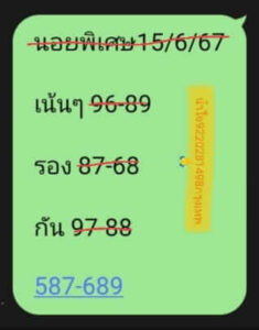 แนวทางหวยฮานอย 15/6/67 ชุดที่ 5