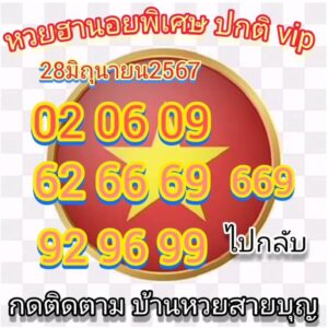 แนวทางหวยฮานอย 28/6/67 ชุดที่ 7