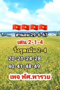 แนวทางหวยฮานอย 29/6/67 ชุดที่ 8