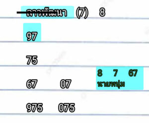 แนวทางหวยลาว 8/7/67 ชุดที่ 8