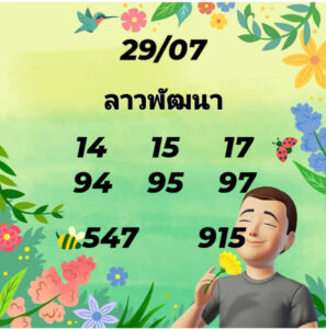 แนวทางหวยลาว 29/7/67 ชุดที่ 9