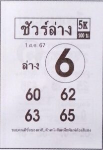 หวยชัวร์ล่าง 1/8/67