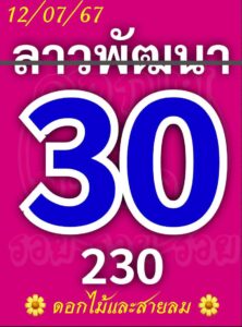 แนวทางหวยลาว 12/7/67 ชุดที่ 8