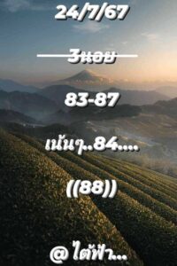 แนวทางหวยฮานอย 24/7/67 ชุดที่ 1