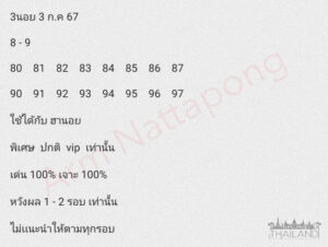 แนวทางหวยฮานอย 3/7/67 ชุดที่ 10