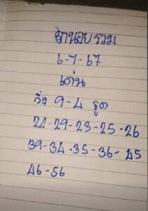 แนวทางหวยฮานอย 6/7/67 ชุดที่ 10