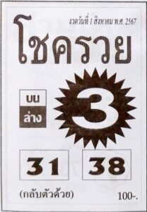 หวยโชครวย 1/8/67