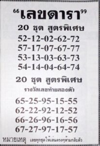 เลขดารา 16/8/67