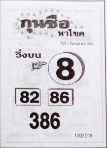 หวยกุนซือพาโชค 1/9/67