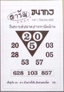 หวยดารัม 1/9/67