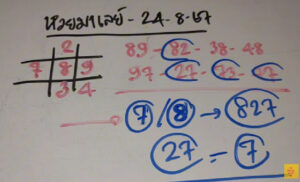 แนวทางหวยมาเลย์ 24/8/67 ชุดที่ 10