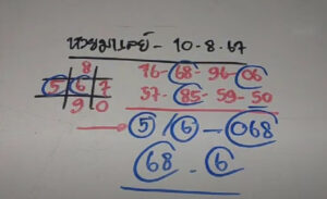 แนวทางหวยมาเลย์ 10/8/67 ชุดที่ 3