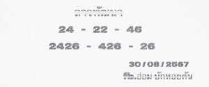 แนวทางหวยลาว 30/8/67 ชุดที่ 9