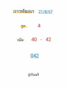 แนวทางหวยลาว 21/8/67 ชุดที่ 8