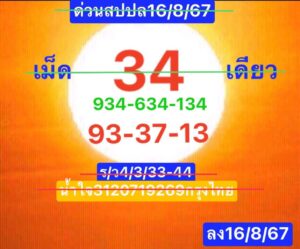 แนวทางหวยลาว 16/8/67 ชุดที่ 9