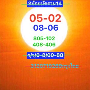 แนวทางหวยฮานอย 14/8/67 ชุดที่ 1