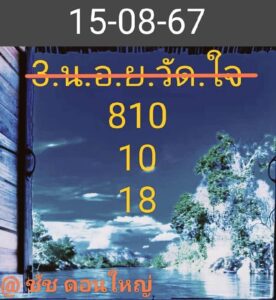 แนวทางหวยฮานอย 15/8/67 ชุดที่ 2