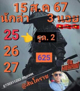 แนวทางหวยฮานอย 15/8/67 ชุดที่ 4