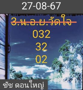 แนวทางหวยฮานอย 27/8/67 ชุดที่ 6