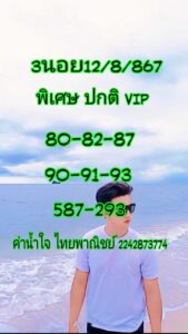 แนวทางหวยฮานอย 12/8/67 ชุดที่ 7