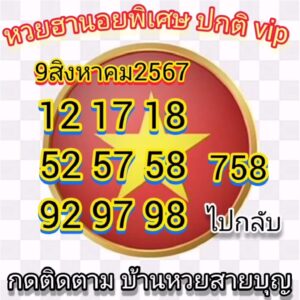 แนวทางหวยฮานอย 9/8/67 ชุดที่ 9