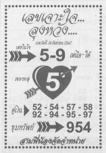 เลขเจาะใจลุงหวัง 16/9/67