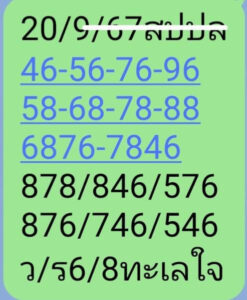 แนวทางหวยลาว 20/9/67 ชุดที่ 3