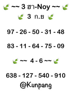 แนวทางหวยฮานอย 3/9/67 ชุดที่ 3