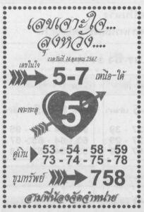 เลขเจาะใจลุงหวัง 16/10/67