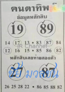 หวยคนตาทิพย์ 16/9/67