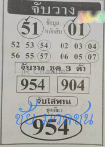 หวยจับวาง 16/9/67