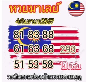 แนวทางหวยมาเลย์ 4/9/67 ชุดที่ 9