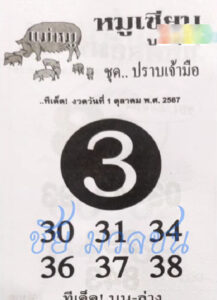 หวยหมูเซียน 1/10/67