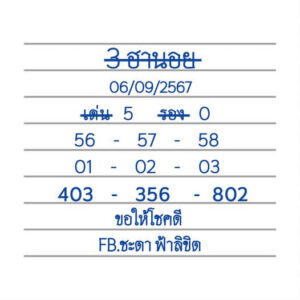 แนวทางหวยฮานอย 6/9/67 ชุดที่ 1