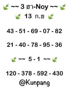 แนวทางหวยฮานอย 13/9/67 ชุดที่ 8