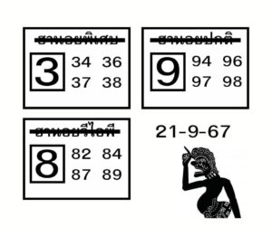 แนวทางหวยฮานอย 21/9/67 ชุดที่ 9