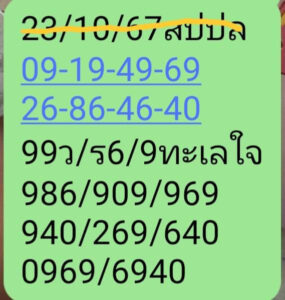 แนวทางหวยลาว 23/10/67 ชุดที่ 4