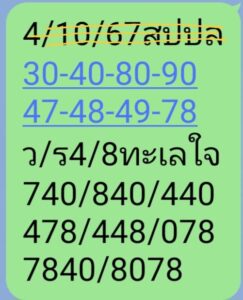 แนวทางหวยลาว 4/10/67 ชุดที่ 5