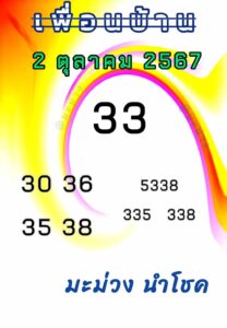 แนวทางหวยลาว 2/10/67 ชุดที่ 9