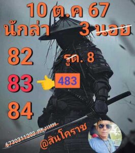 แนวทางหวยฮานอย 10/10/67 ชุดที่ 5