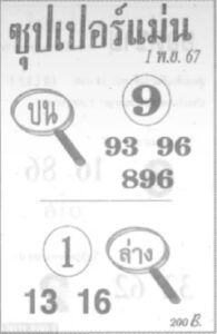 หวยซุปเปอร์แม่น 1/11/67