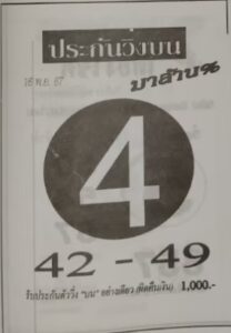 หวยประกันวิ่งบน 16/11/67