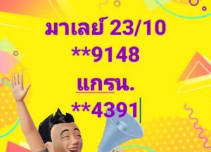 แนวทางหวยมาเลย์ 23/10/67 ชุดที่ 3